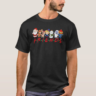 Camiseta Papais noeis de Natal Rudolph Snowman Família Xma
