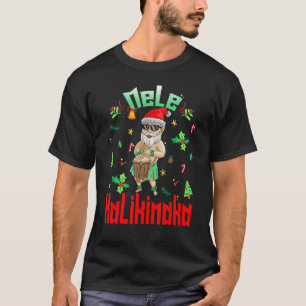 Camiseta Papais noeis de Natal Shaka Hawai Mele Kalikimaka