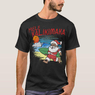 Camiseta Papais noeis de Natal Shaka Surfing a Wa