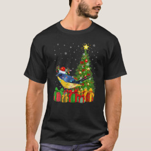 Camiseta Papais noeis de Natal T Natal de Pássaro Fotográfi