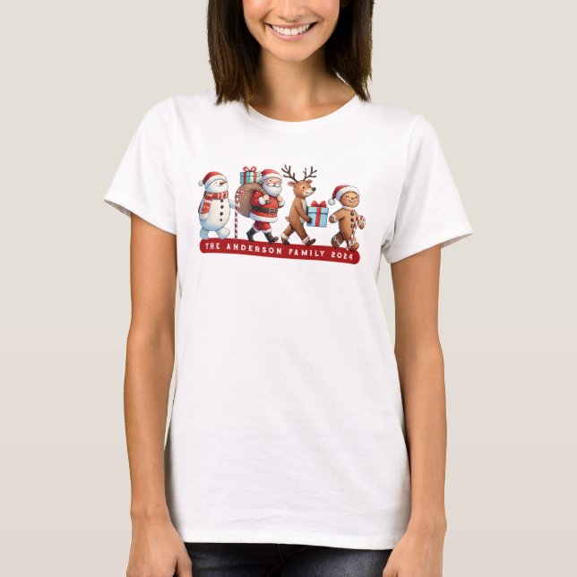 Camiseta Papais noeis de Natal T-Shirt (Frente)