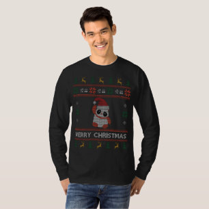 Camiseta Papais noeis de Panda Fora de Natal Feia