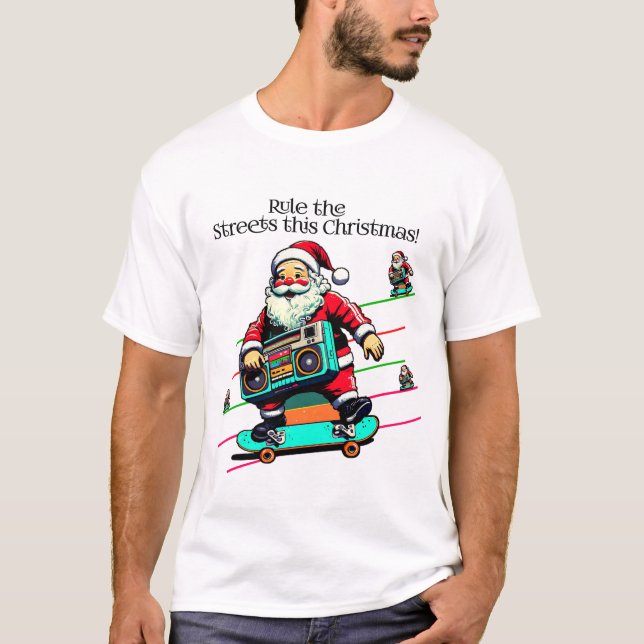 Camiseta Papais noeis De Pano De Natal Tempos Legal (Frente)