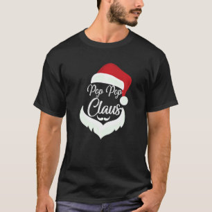 Camiseta Papais noeis de pijama de Natal pop Pop Claus Fig