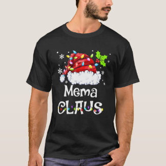 Camiseta Papais noeis de pijamas de Natal Engraçado Mema Cl