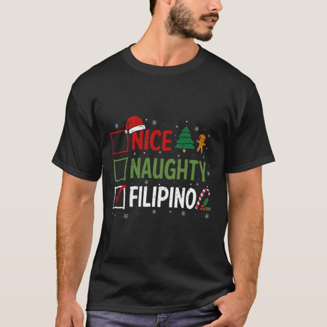 Camiseta Papais noeis de pijamas filipinos bacanas Clau (Frente)