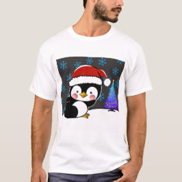 Camiseta Papais noeis de pinguim dizem feliz Natal