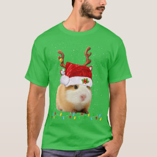 Camiseta Papais noeis De Porco Reindeer Engraçado Guiné Por