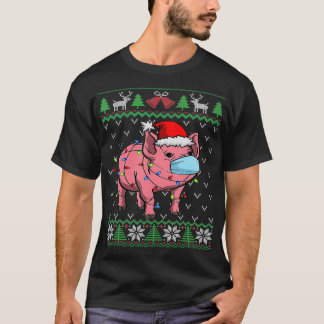 Camiseta Papais noeis de porcos no Natal Feio