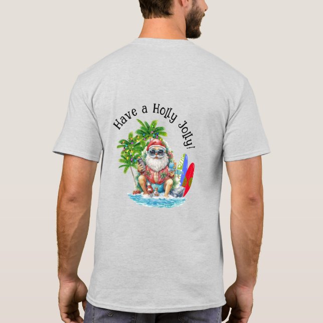 Camiseta Papais noeis de praia para homens e mulheres (Verso)