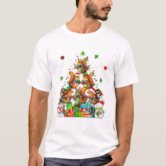 Camiseta Papais noeis de quadrado Elf Reindeer