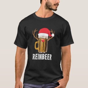 Camiseta Papais noeis De Reincerveja Beer Lover Reindeer Pu