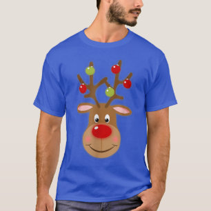 Camiseta PAPAIS NOEIS de Renas Vermelhas RUDOLPH Natal
