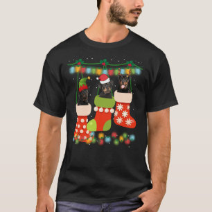 Camiseta Papais noeis de renas Xmas de Sock Rottweiler de N