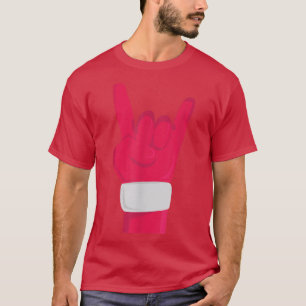 Camiseta Papais noeis De Rock E Roll Na Mão XM De Natal Com