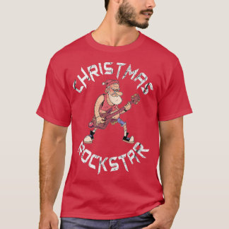Camiseta Papais noeis De Rockstar De Natal Tocam Engraçado