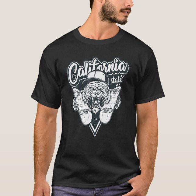 Camiseta Papais noeis de skate Cruz Rua Palm da Califórnia (Frente)