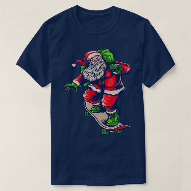 Camiseta Papais noeis de skate de Natal 62 (Frente do Design)