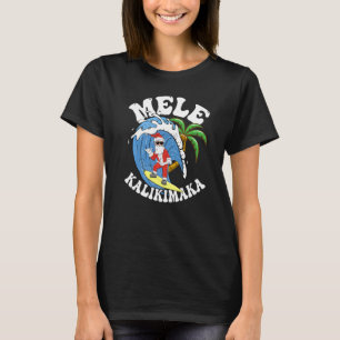 Camiseta Papais noeis de Surf de Natal Mele Kalikimaka surf