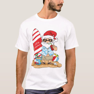 Camiseta Papais noeis de surfboard T Shirt