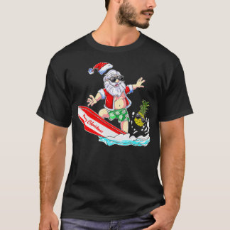 Camiseta Papais noeis de surfe Férias de Verão na praia Nat
