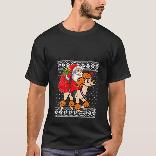 Camiseta Papais noeis De Sweater Feios De Xmas Que Andam Ca (Frente)