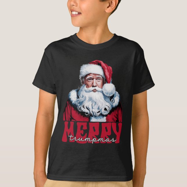 Camiseta Papais noeis de Trumpmas de feliz espetam pijamas  (Frente)