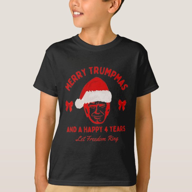 Camiseta Papais noeis de Trumpmas de feliz espetam pijamas  (Frente)