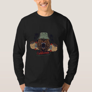 Camiseta Papais noeis de ursos de skate Cruz Califórnia