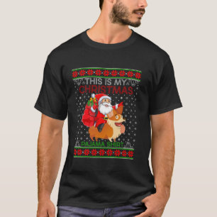 Camiseta Papais noeis De Xmas Feios Andando Cardigan Welsh