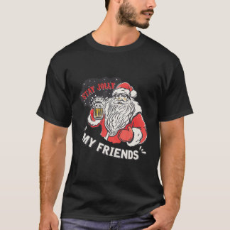 Camiseta Papais noeis Dizendo "Fique Feliz" Meu Natal