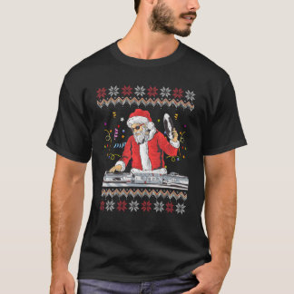 Camiseta Papais noeis DJ Music Lover Feliz Natal Xmas Party