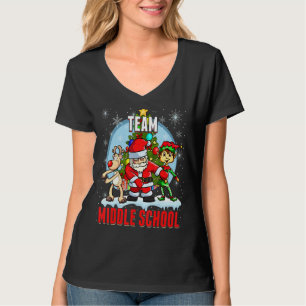 Camiseta Papais noeis Do Colégio Elf Reindeer Flosner Kid