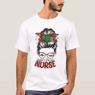 Camiseta Papais noeis do Messy Bun de Natal de 2025