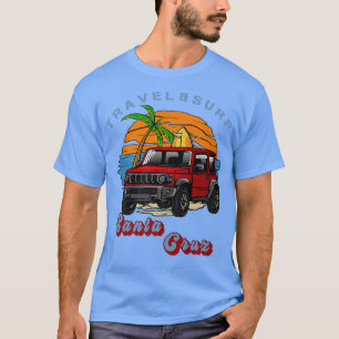 Camiseta Papais noeis do Surf Viagem Retroativo Cruz CA Leg