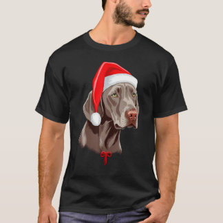 Camiseta Papais noeis do Weimaraner de Natal no Weimaraner