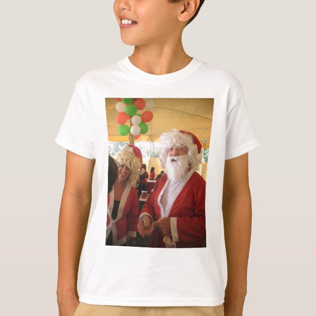 Camiseta Papais noeis e Celebração de Natal da Sra. Claus - (Frente)