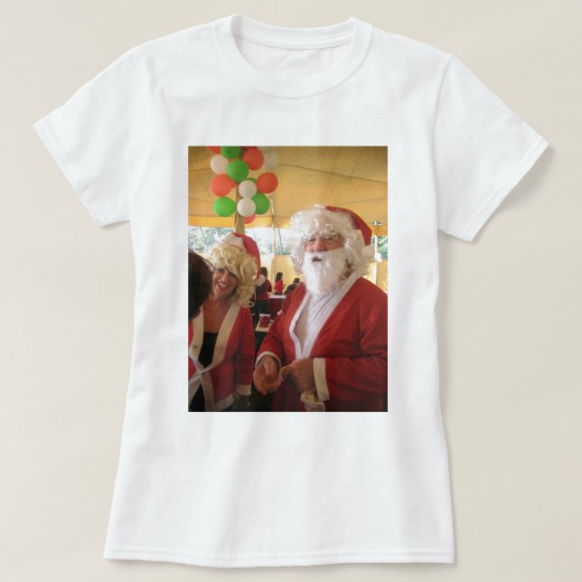 Camiseta Papais noeis e Celebração de Natal da Sra. Claus - (Frente do Design)