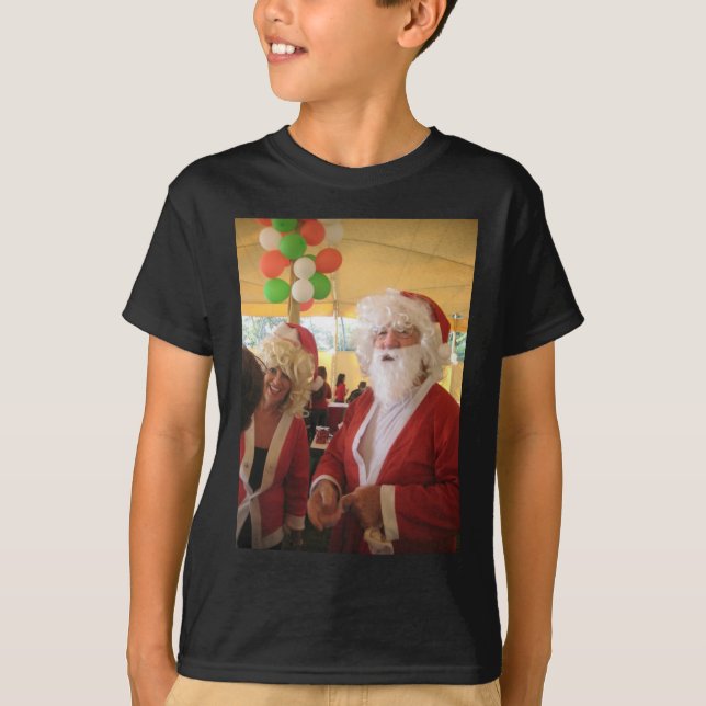 Camiseta Papais noeis e Celebração de Natal da Sra. Claus - (Frente)