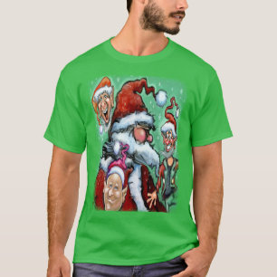 Camiseta Papais noeis e elfos de Natal