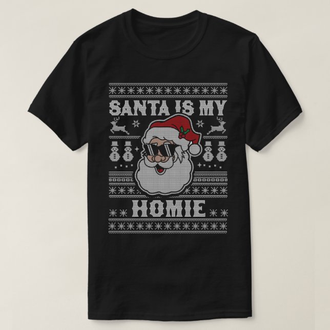 Camiseta Papais noeis É O Meu Natal Xmas Papai Noel Frio Na (Frente do Design)
