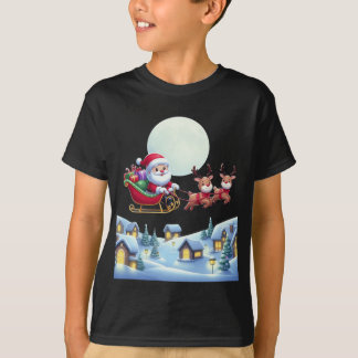 Camiseta Papais noeis e Reindeer Natal Magic Night Tee