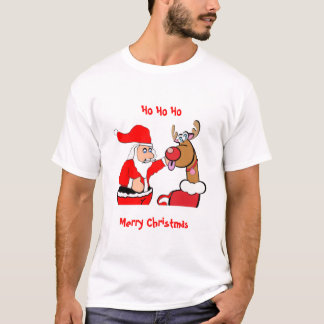 Camiseta Papais noeis e Rudolph