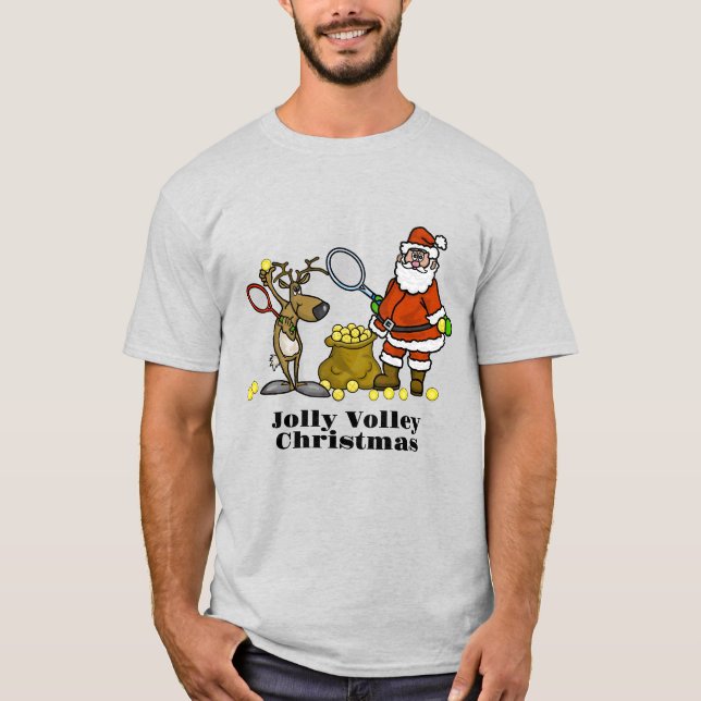 Camiseta Papais noeis e Tênis de Natal de Reindeer (Frente)