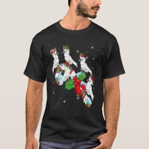 Camiseta Papais noeis ELF Cockatoon Candy Christmas Lights 