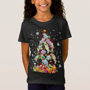 Camiseta Papais noeis ELF Manatee Árvore de Natal Manat