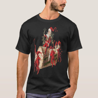 Camiseta Papais noeis Elves Deslizando Em Um Log - Coleção 
