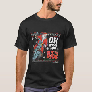 Camiseta Papais noeis Em Moto No Natal
