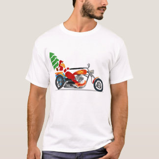Camiseta Papais noeis em motocicleta