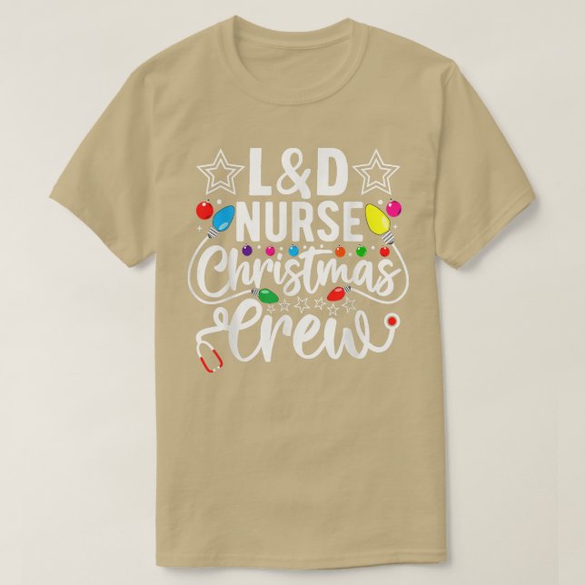 Camiseta Papais noeis Enfermeira Favorita Xmas Light Santa  (Frente do Design)